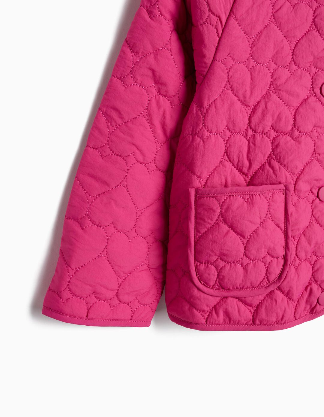 Casaco Acolchoado, Menina, Rosa Escuro