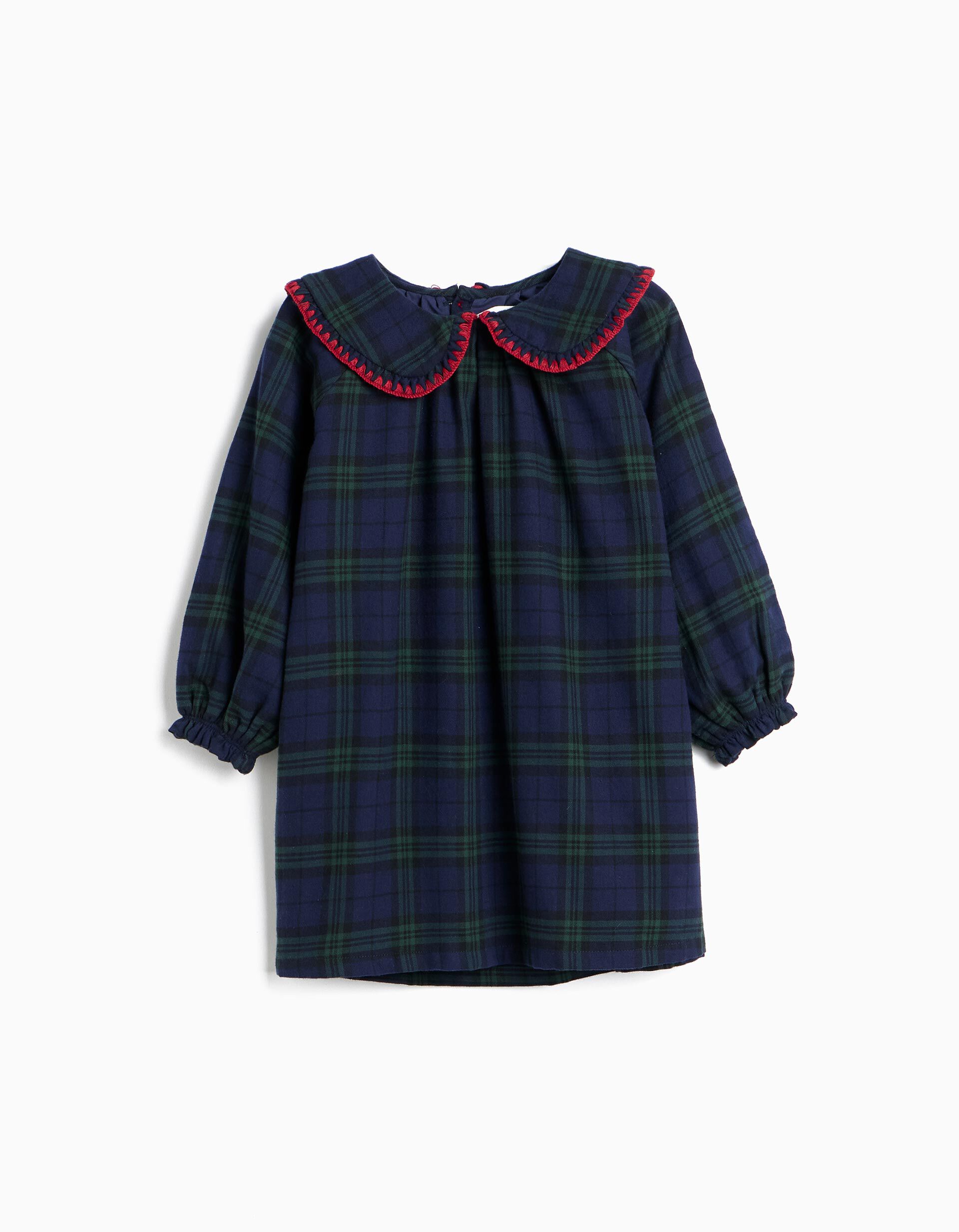Comprar Online Vestido Xadrez, Menina, Verde Escuro