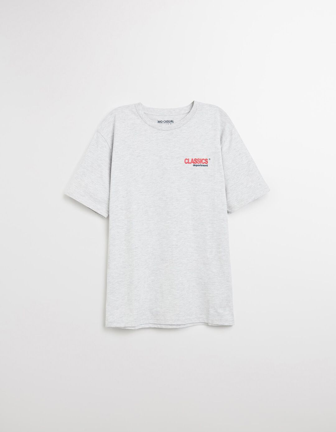 T-shirt Jersey Print, Homem, Cinzento Claro