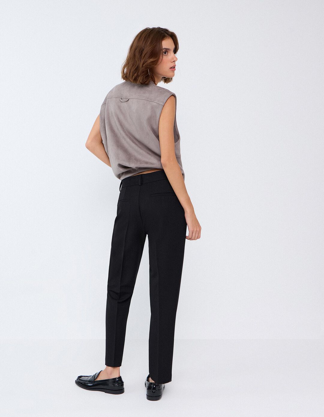 Cal&ccedil;as Tailored, Mulher, Preto