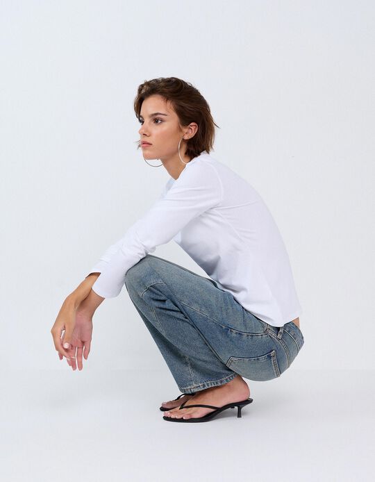 Comprar Online Camisola De Manga Comprida, Mulher, Branco