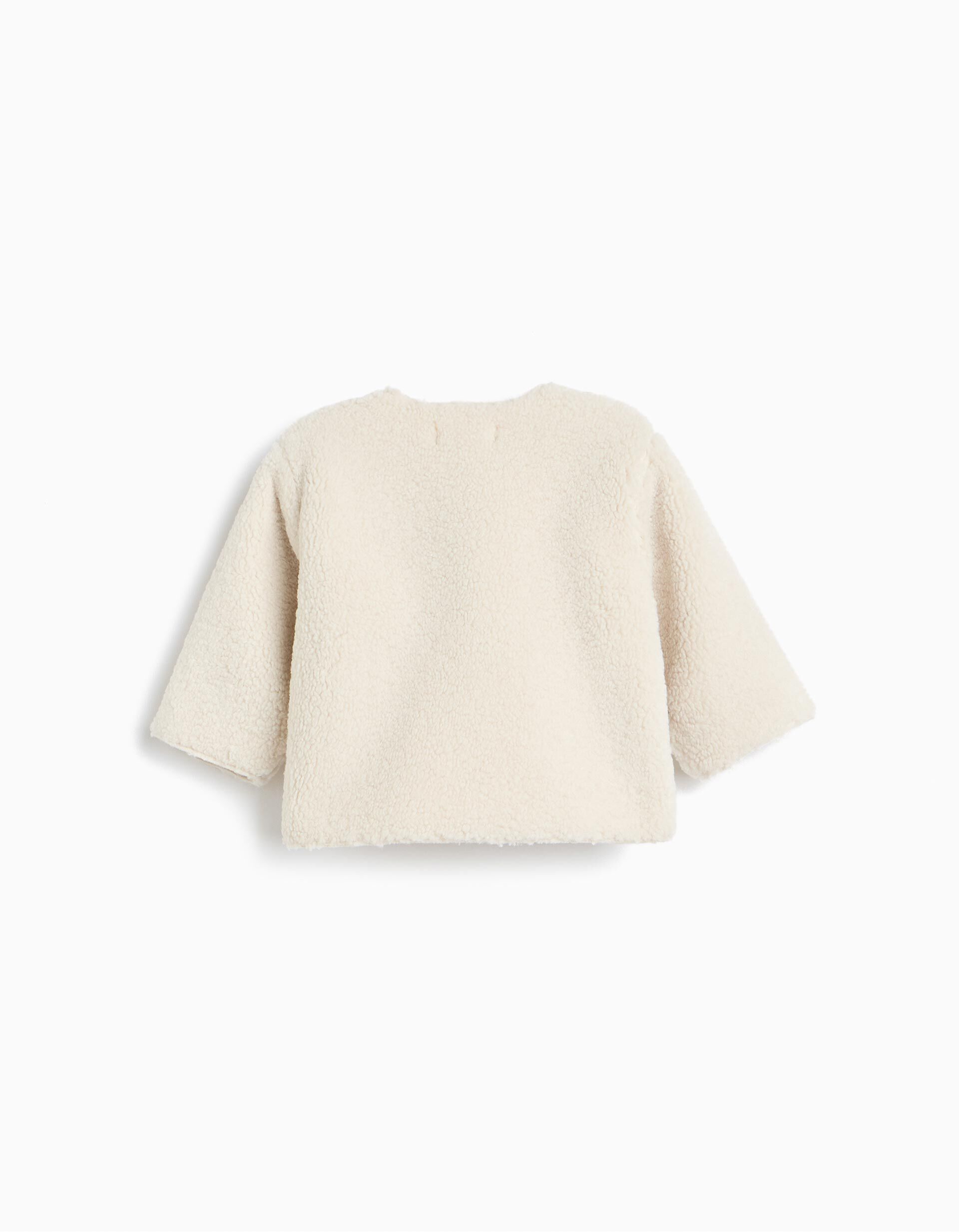 Comprar Online Casaco De Sherpa, Rec&eacute;m-Nascido, Cru