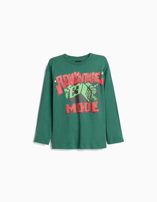 Comprar Online T-shirt 'Minecraft', Menino, Verde