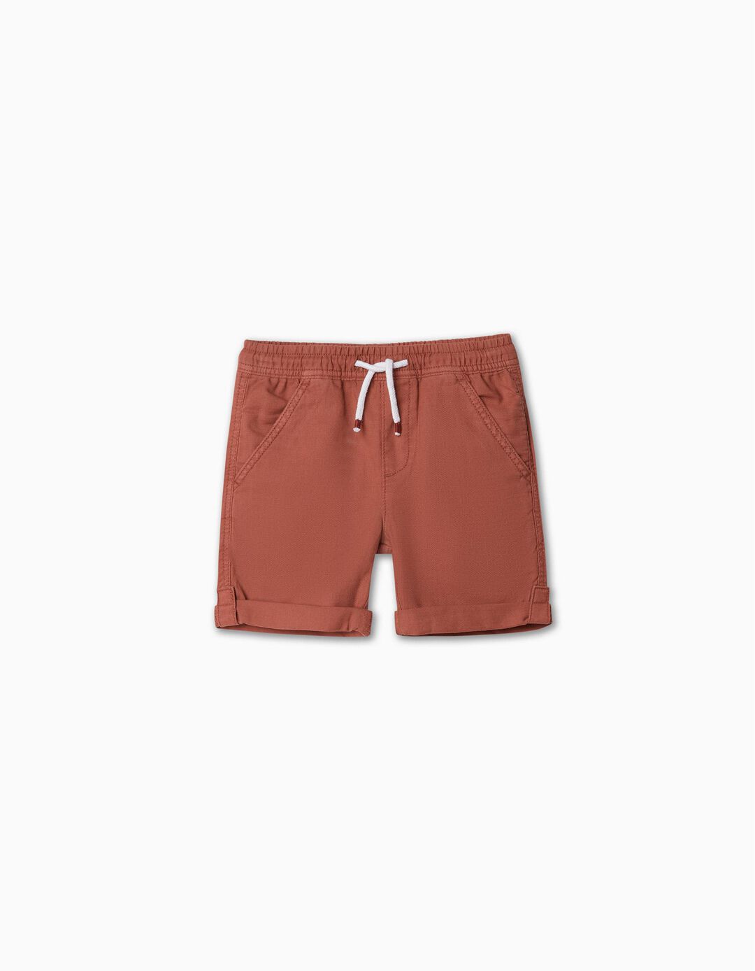 Self-Adhering Strip Shorts, Boy, Brown