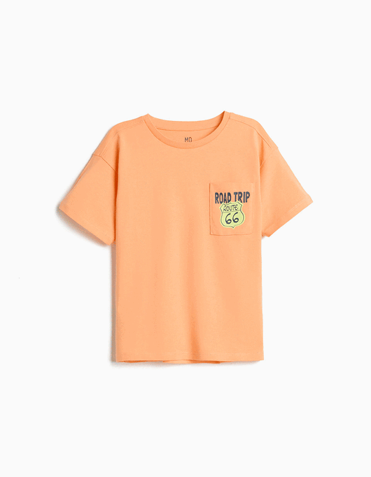 Comprar Online T-shirt, Menino, Laranja Claro