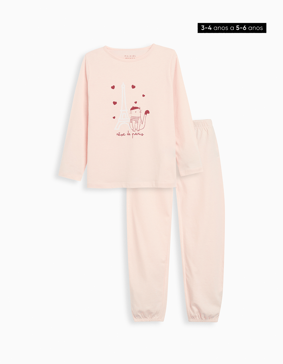 Comprar Online Pijama Jersey, Menina, Rosa Claro 