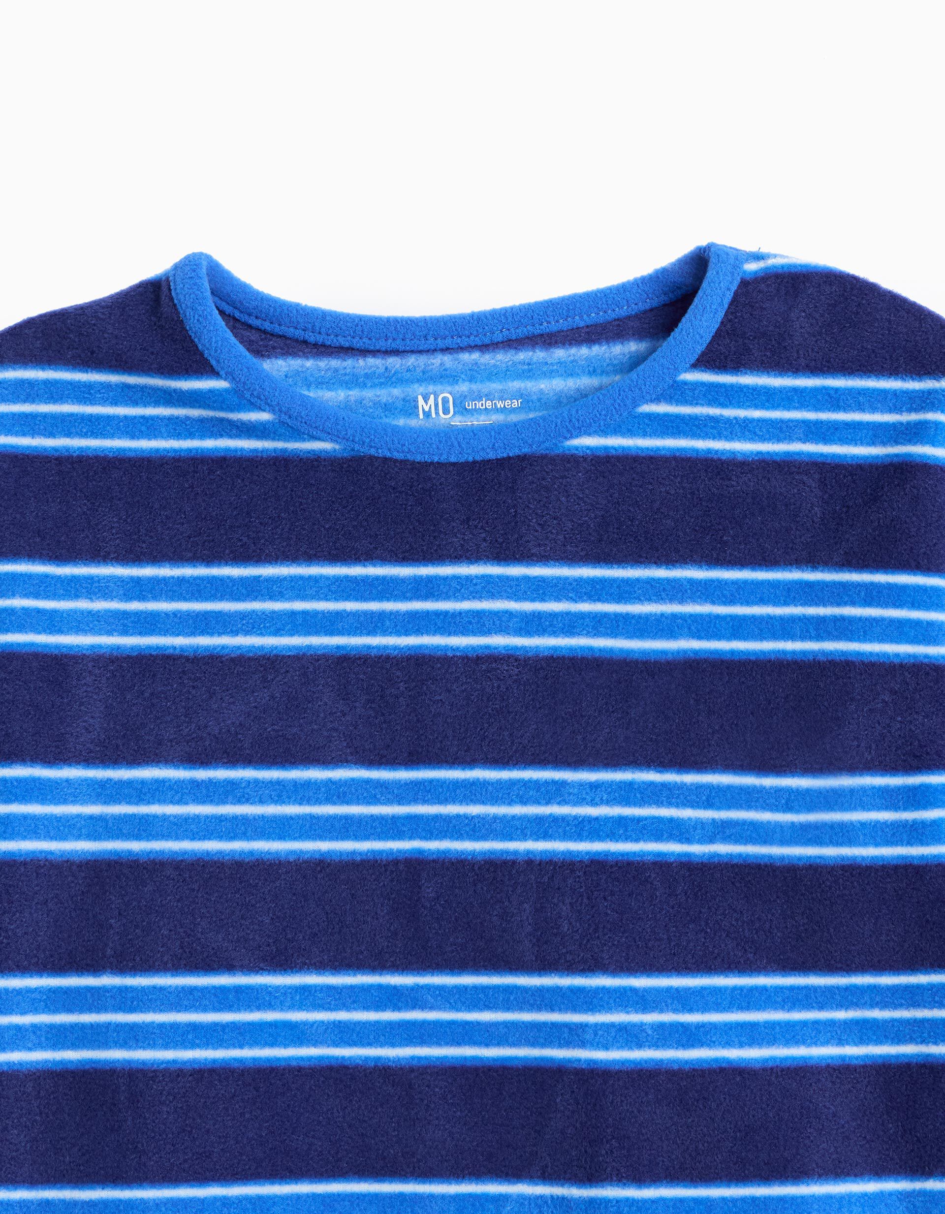 Comprar Online Pijama Polar &Agrave;s Riscas, Menino, Azul 