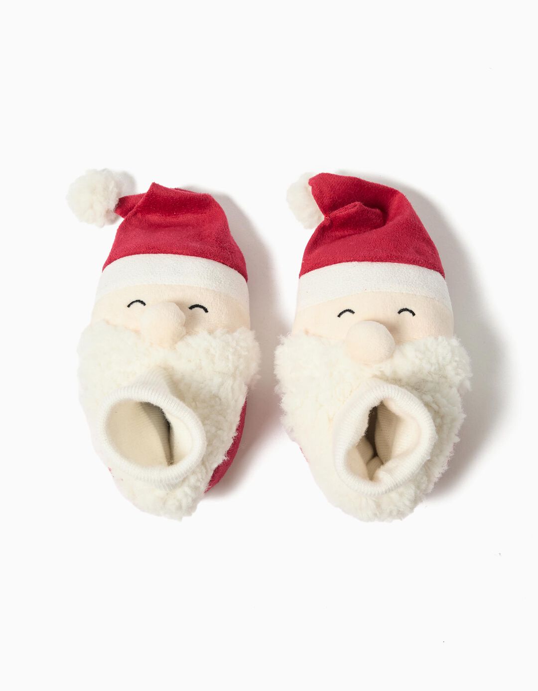 Chinelos de Natal com Meia, Menina, Vermelho