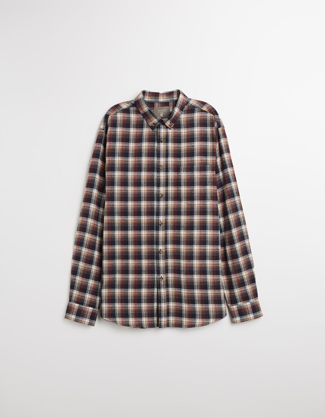 Camisa Flanela de Xadrez, Homem, Bege Escuro