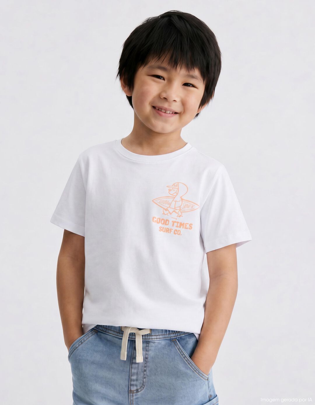 T-shirt Estampada, Menino, Branco