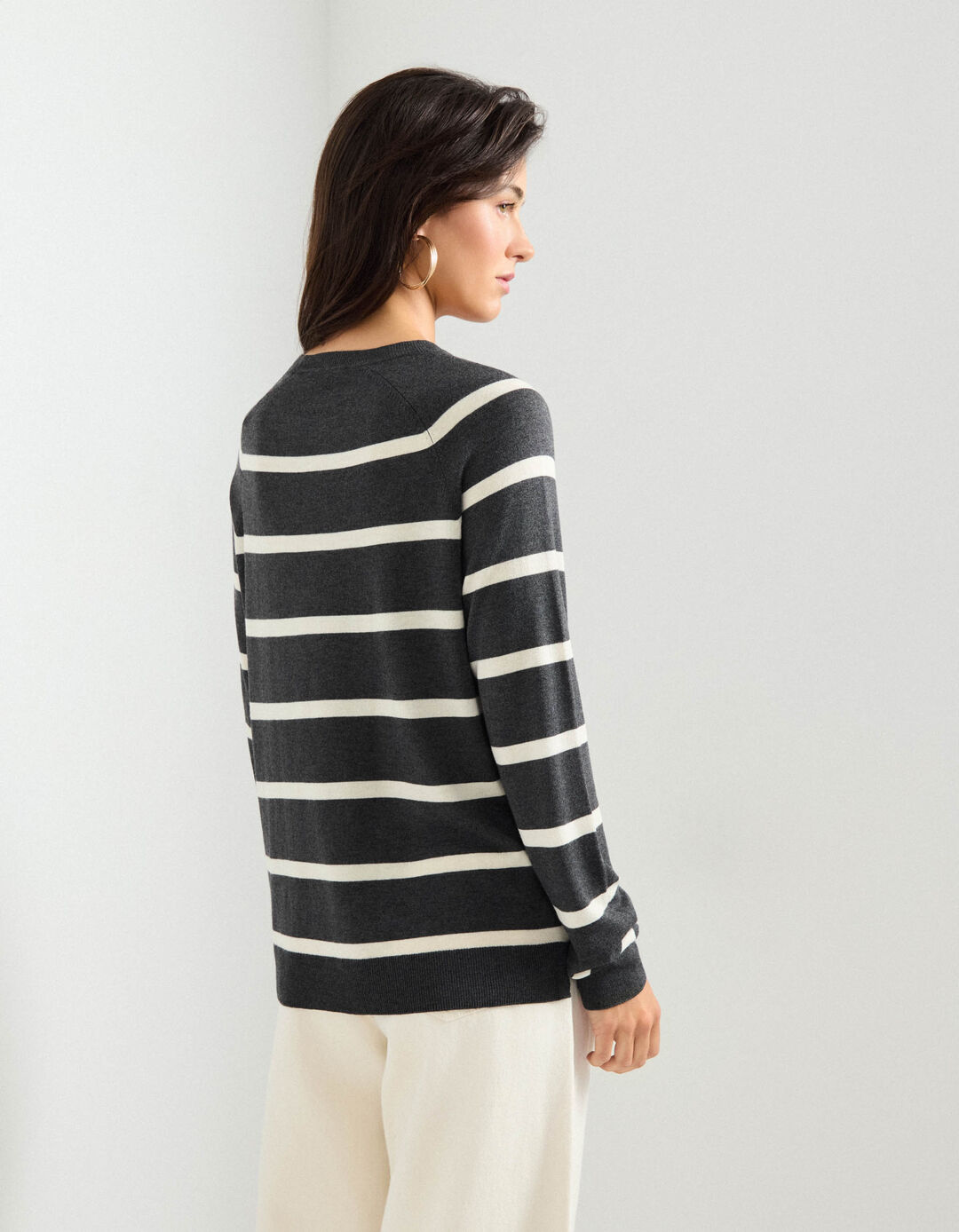 Camisola com Caxemira, Mulher, Cinzento Escuro