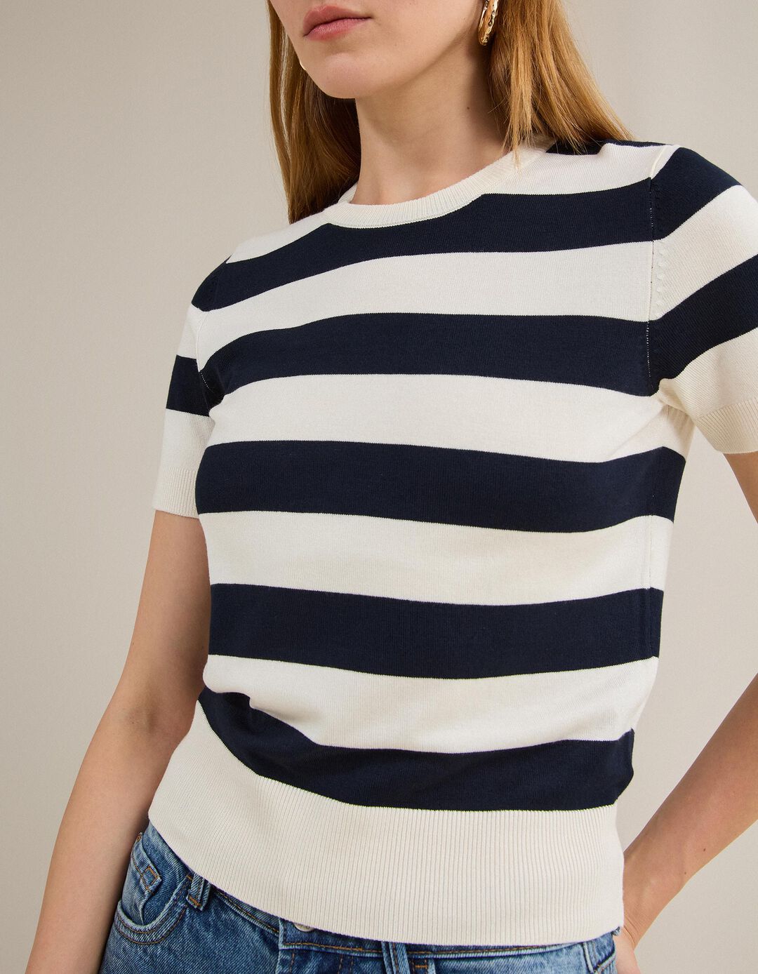 Camisola de Malha, Mulher,Cru