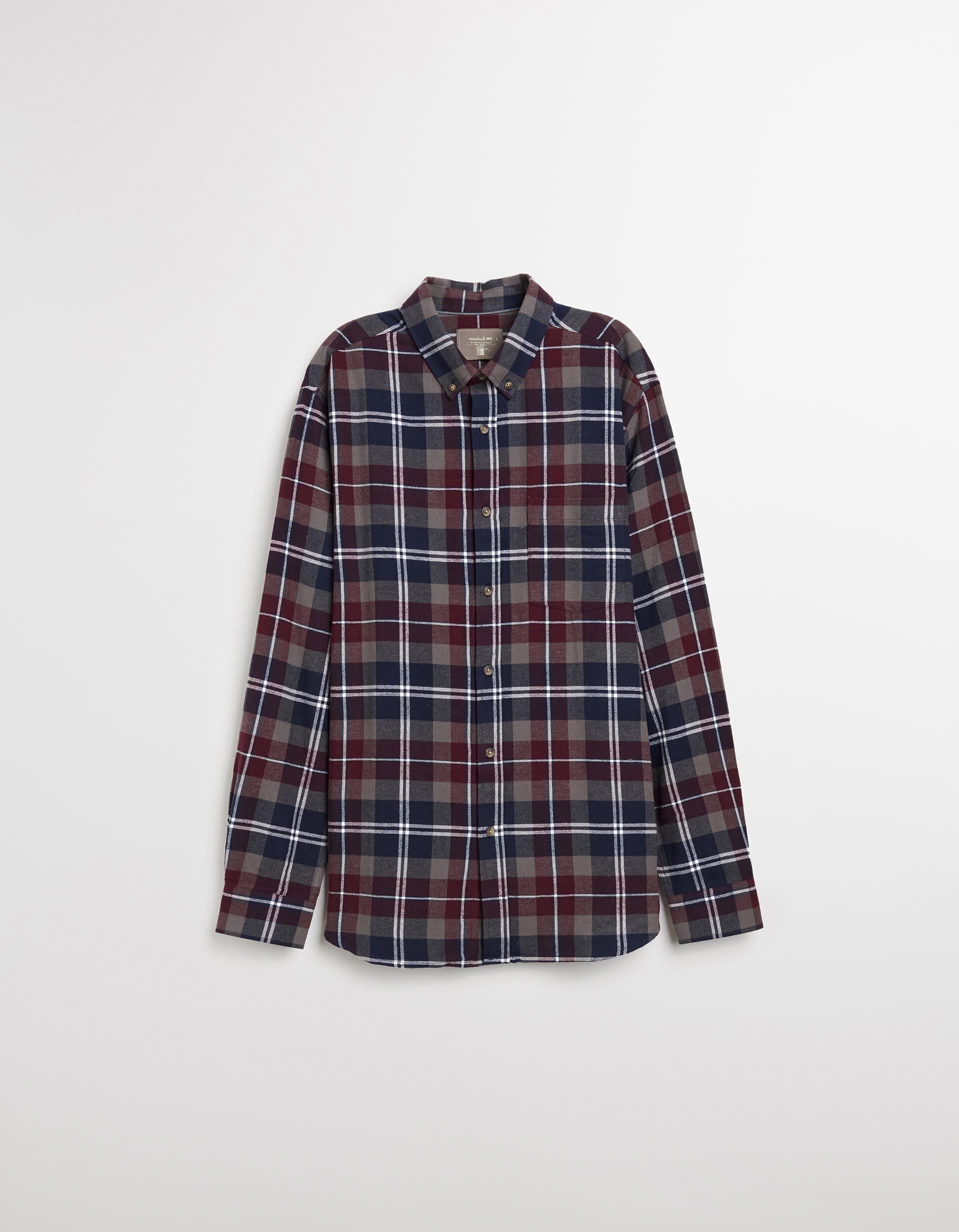 Comprar Online Camisa de Xadrez, Homem, Azul Escuro