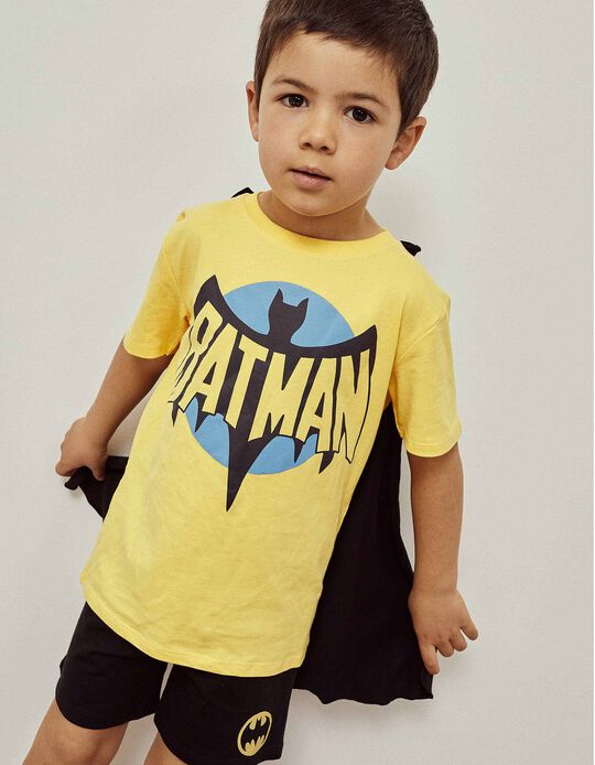 Pijama com Capa para Menino 'Batman', Amarelo/Preto