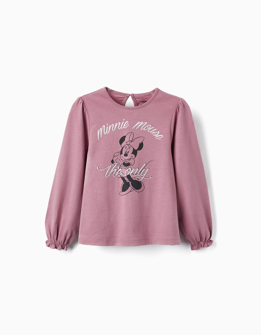 Long Sleeve T-shirt in Cotton for Girls 'Minnie', Pink