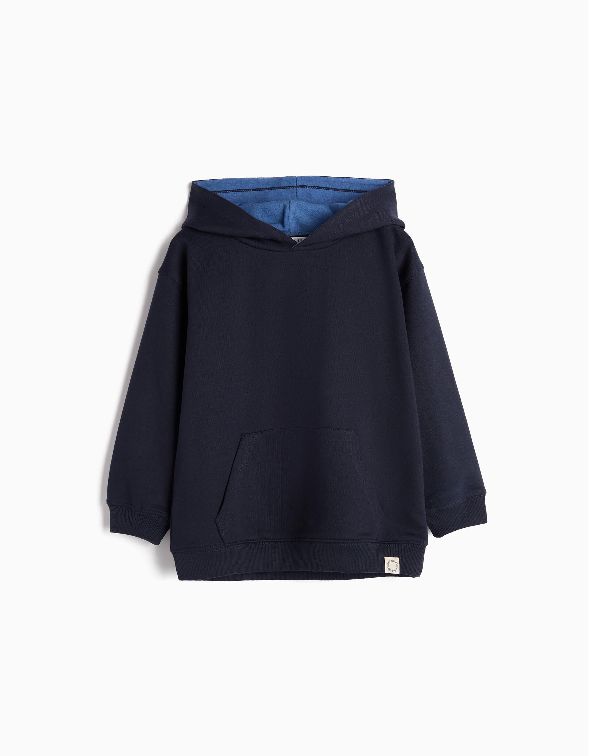 Comprar Online Sweatshirt com Capuz, Menino, Azul Escuro
