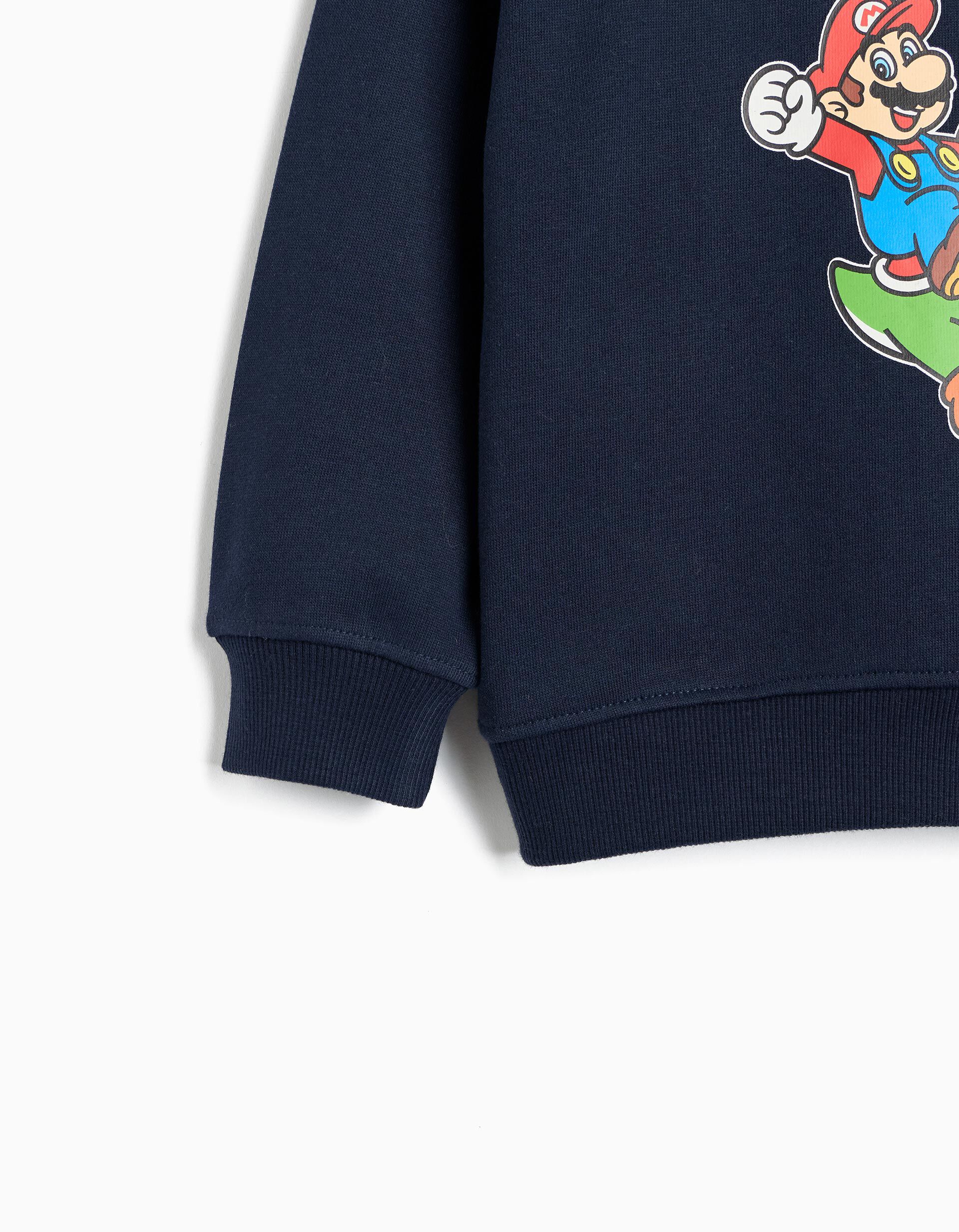Comprar Online Sweatshirt 'Super Mario', Menino, Azul Escuro