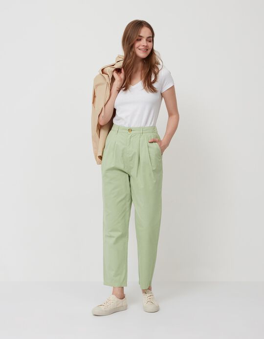 Trousers, Women, Light Green