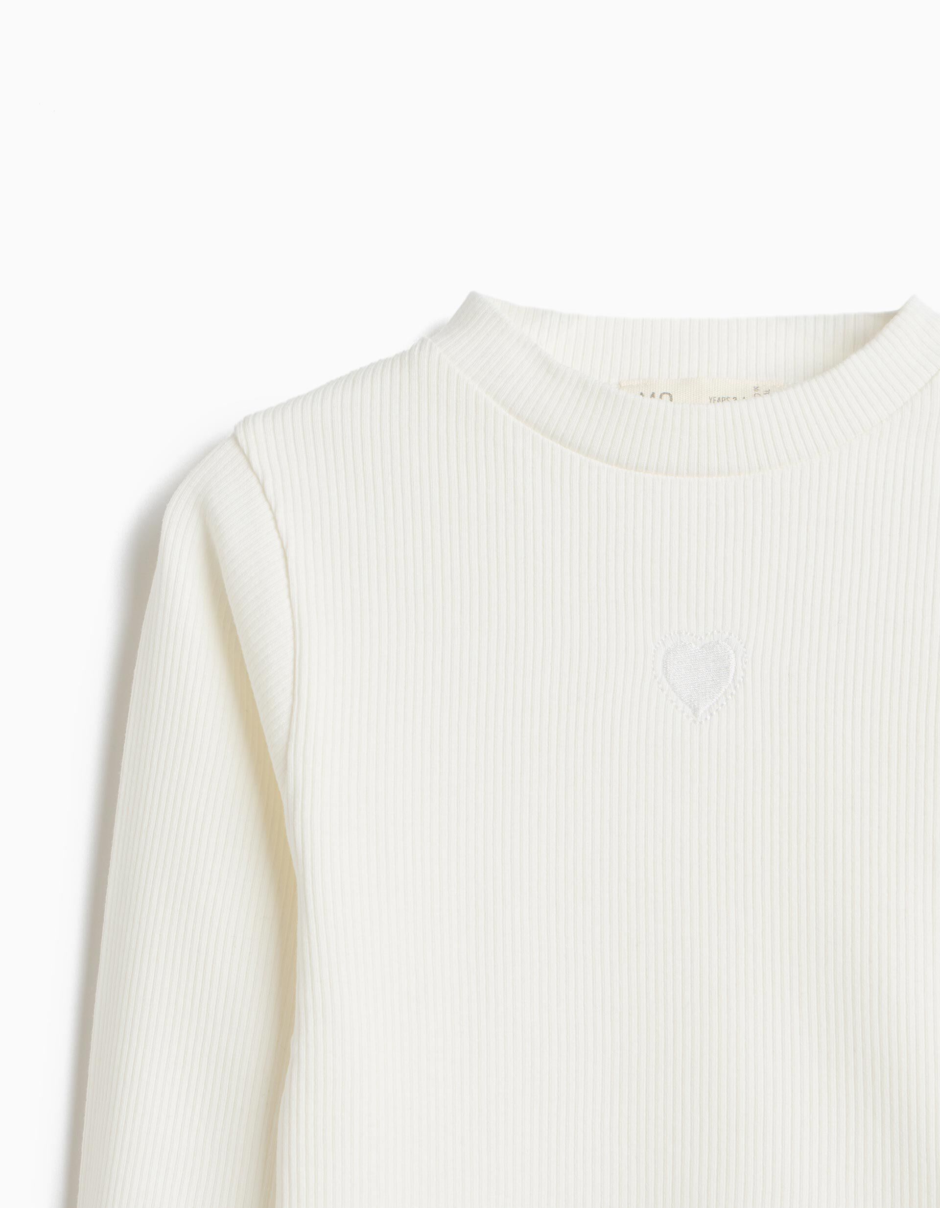 Comprar Online Camisola Canelada, Menina, Branco
