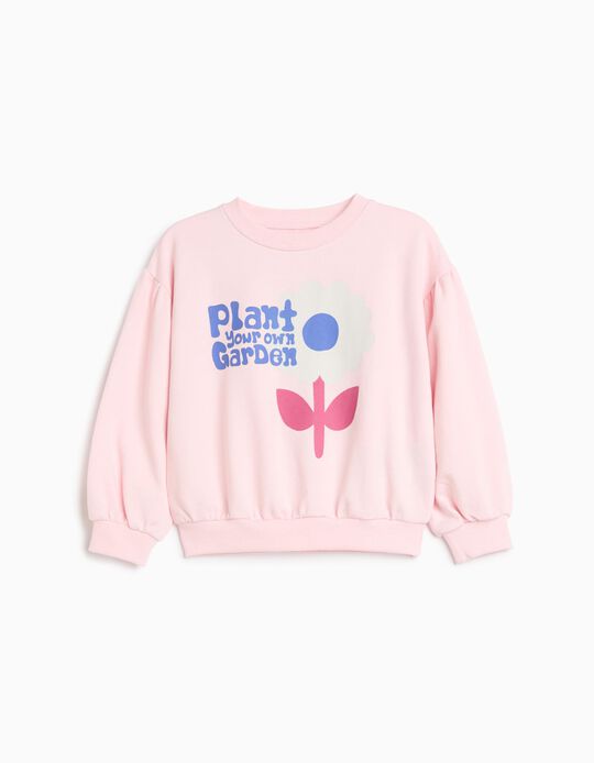Comprar Online Sweatshirt De Felpa Estampada, Menina, Rosa Claro
