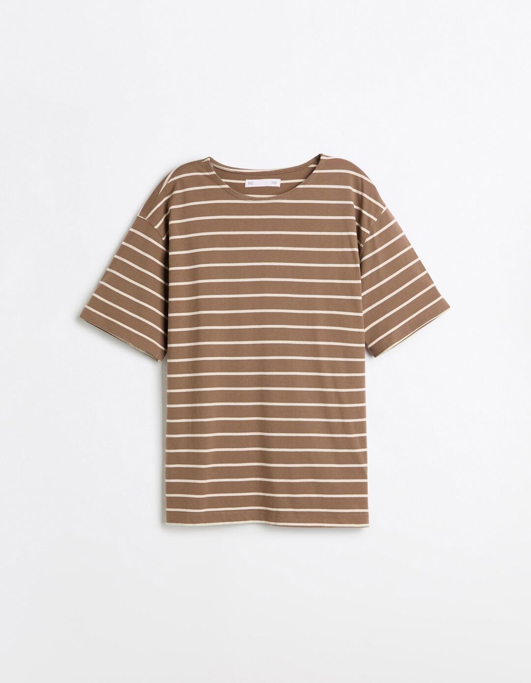 T-shirt &Agrave;s Riscas, Homem, Castanho