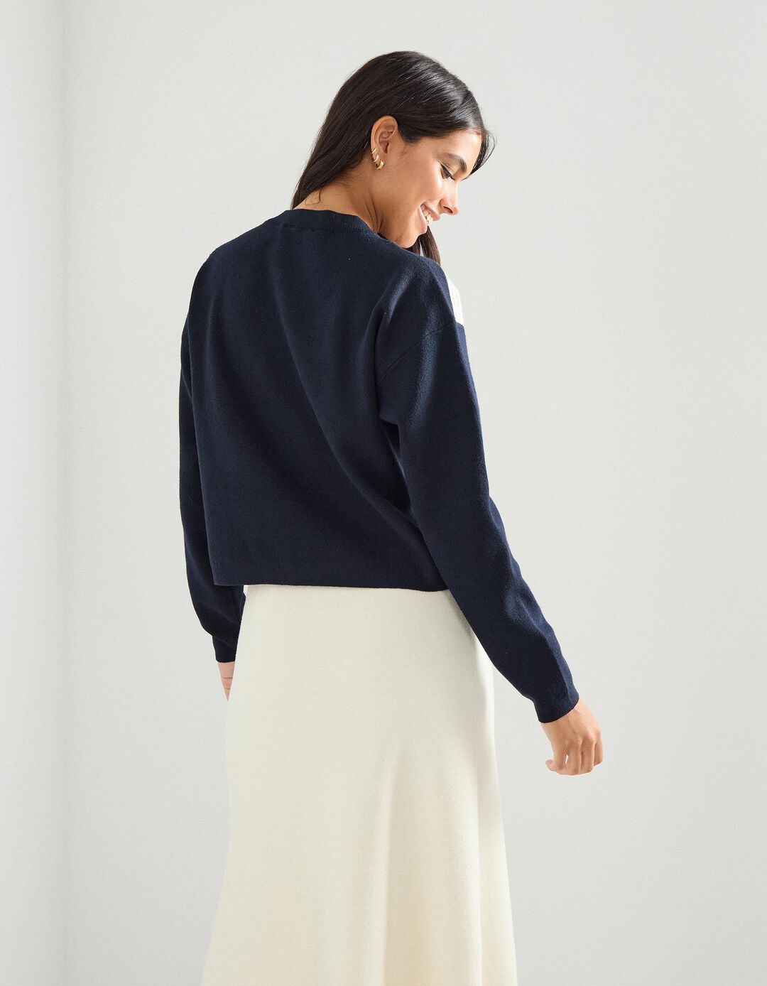 Camisola de Malha, Mulher, Azul Escuro