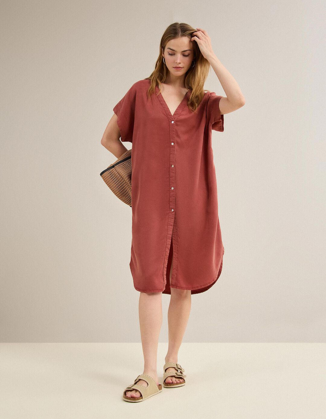 Vestido Liocel, Mulher, Laranja Escuro