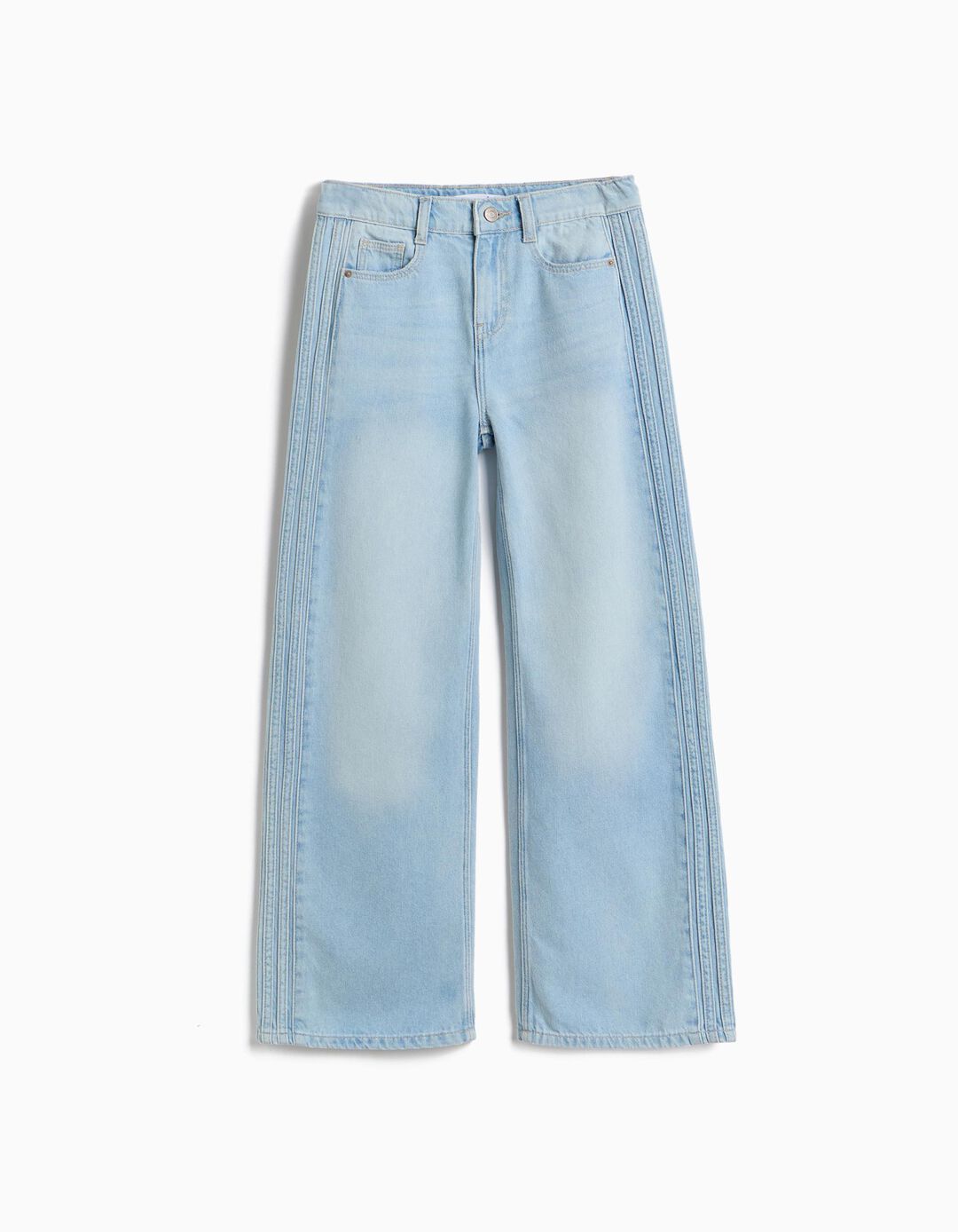 Cal&ccedil;as De Ganga 'Wide Leg', Menina, Azul