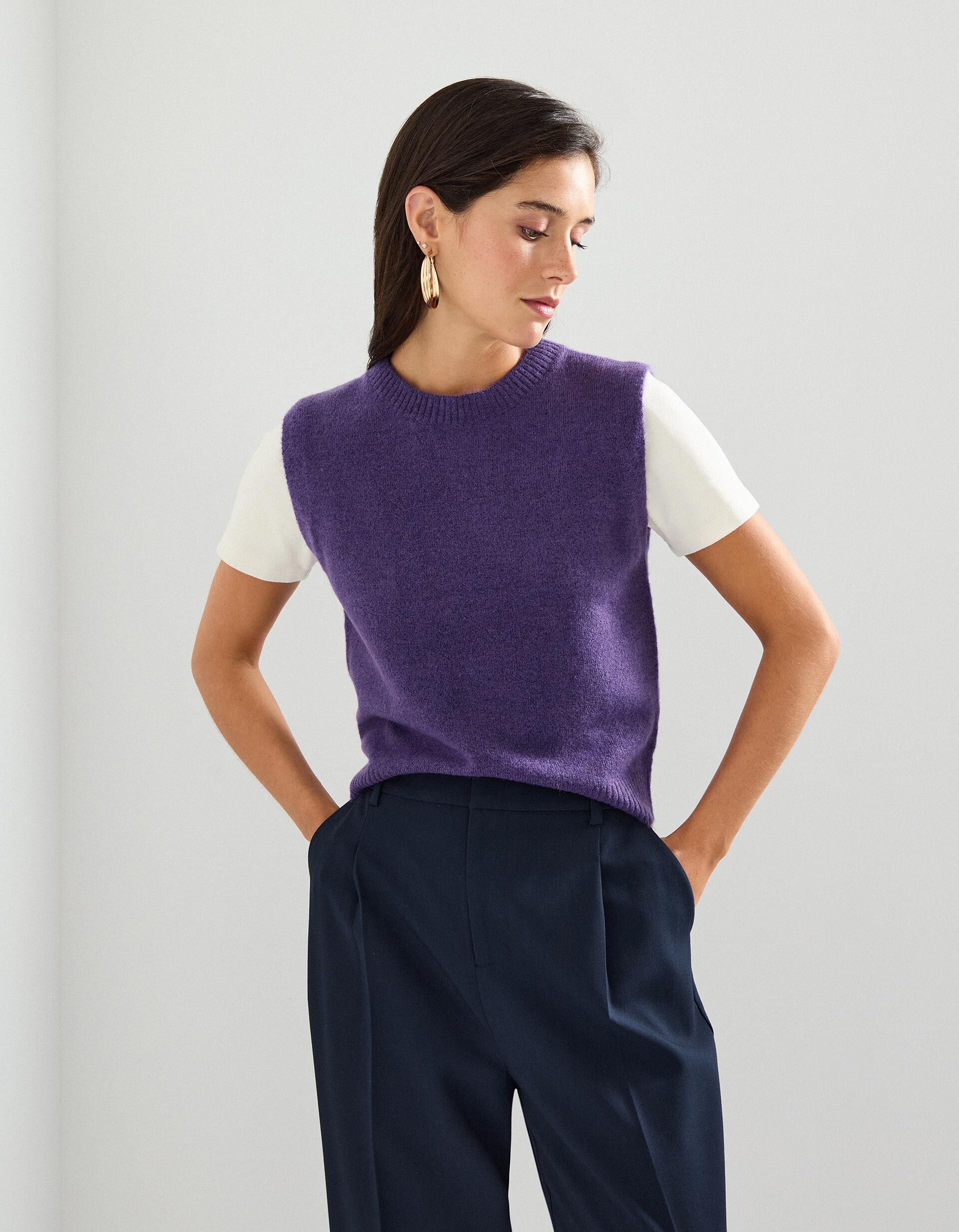 Comprar Online Colete de Malha, Mulher, Roxo