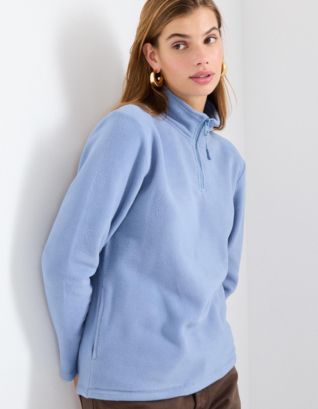 Camisola Polar, Mulher, Azul Claro
