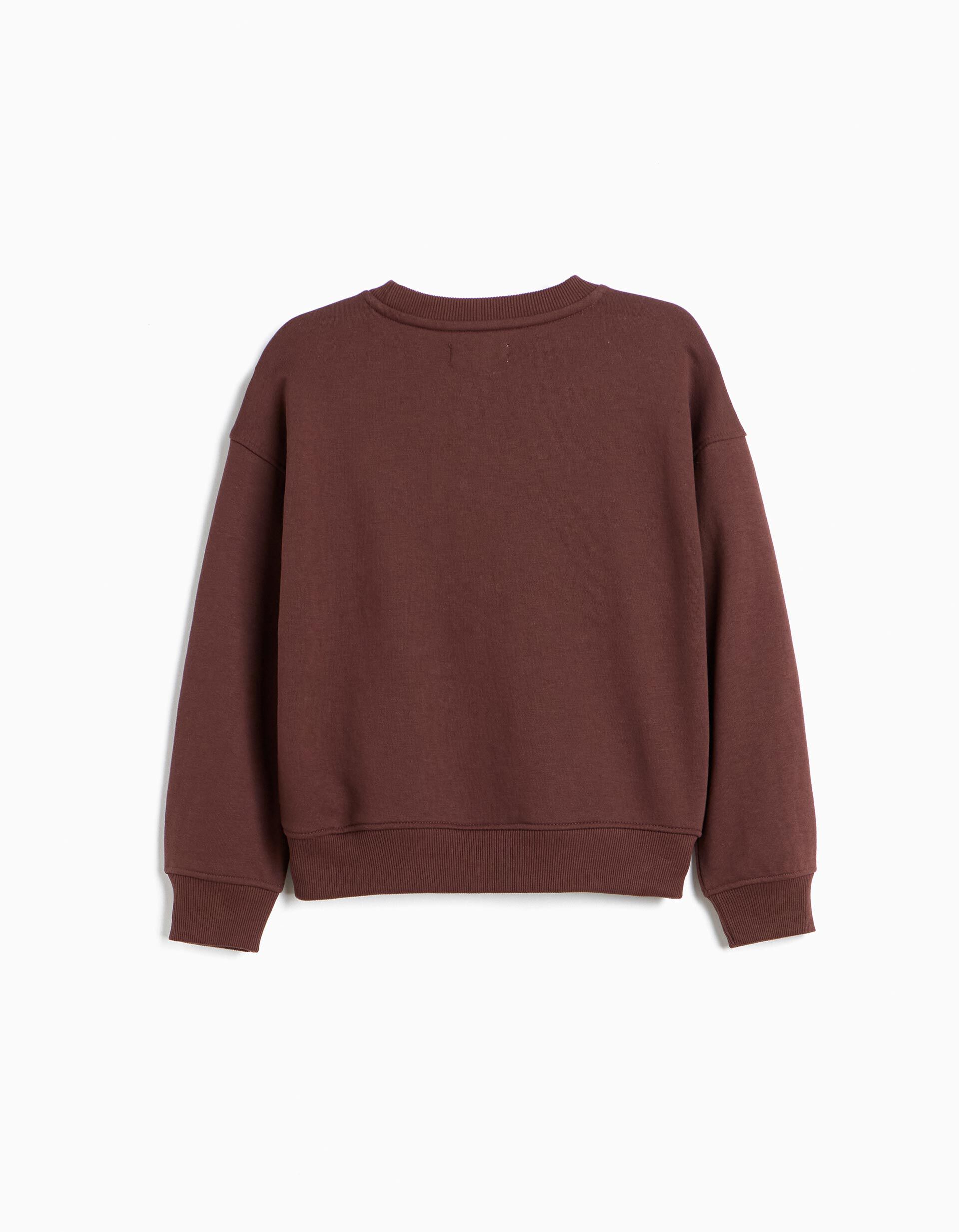 Comprar Online Sweatshirt Estampada, Menina, Castanho