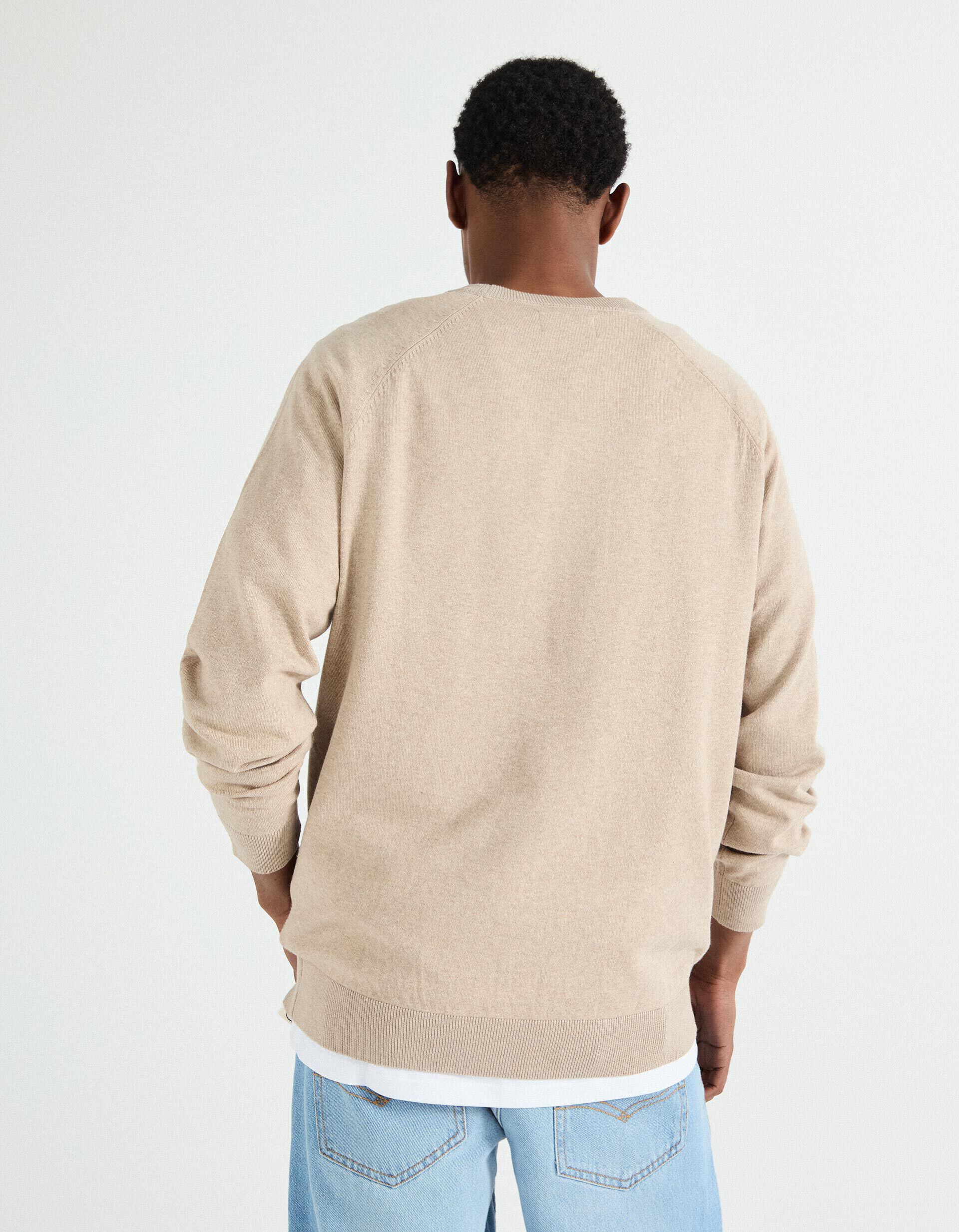 Comprar Online Camisola de Malha, Homem, Bege Claro