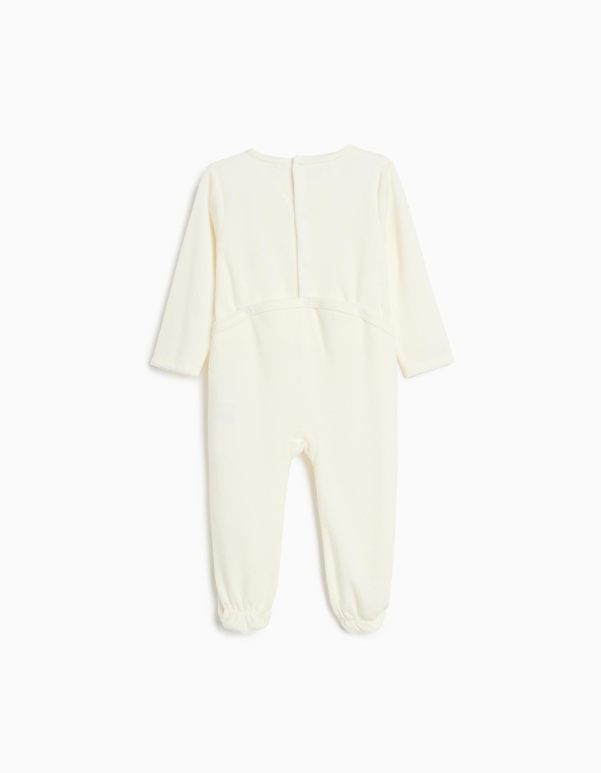 Comprar Online Babygrow Em Veludo, Menina, Branco