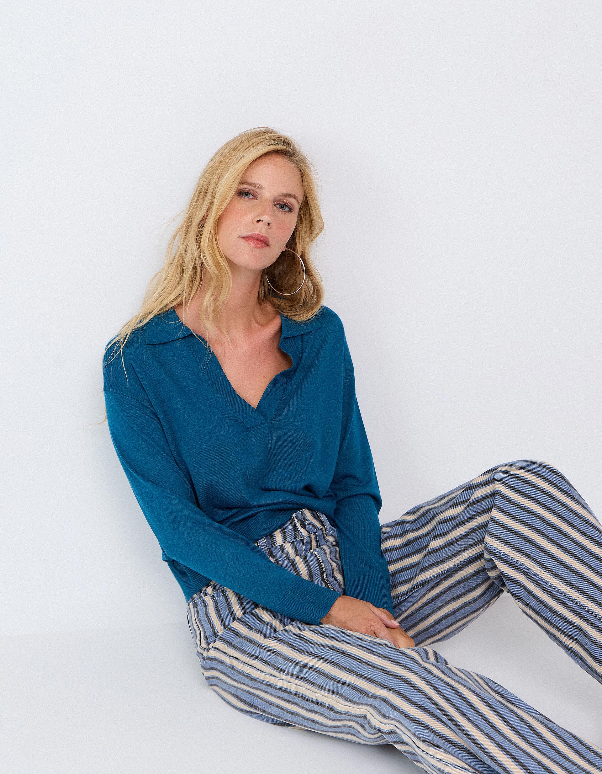 Comprar Online Sweater Polo, Mulher, Azul