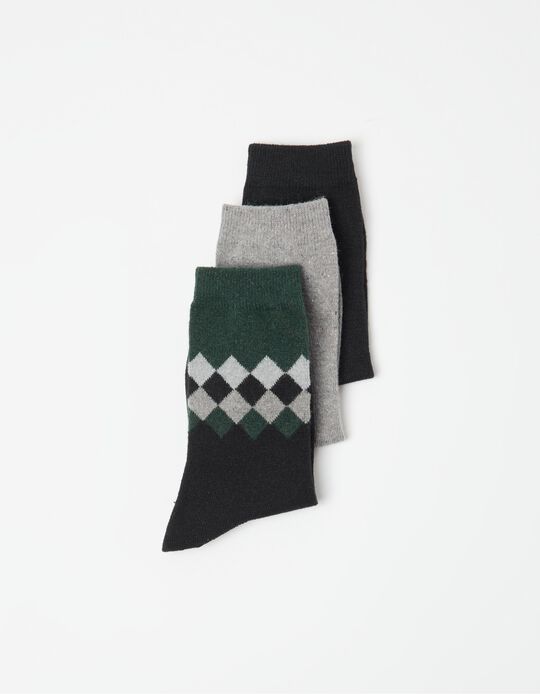 Comprar Online Pack 3 Pares de Meias, Homem, Verde