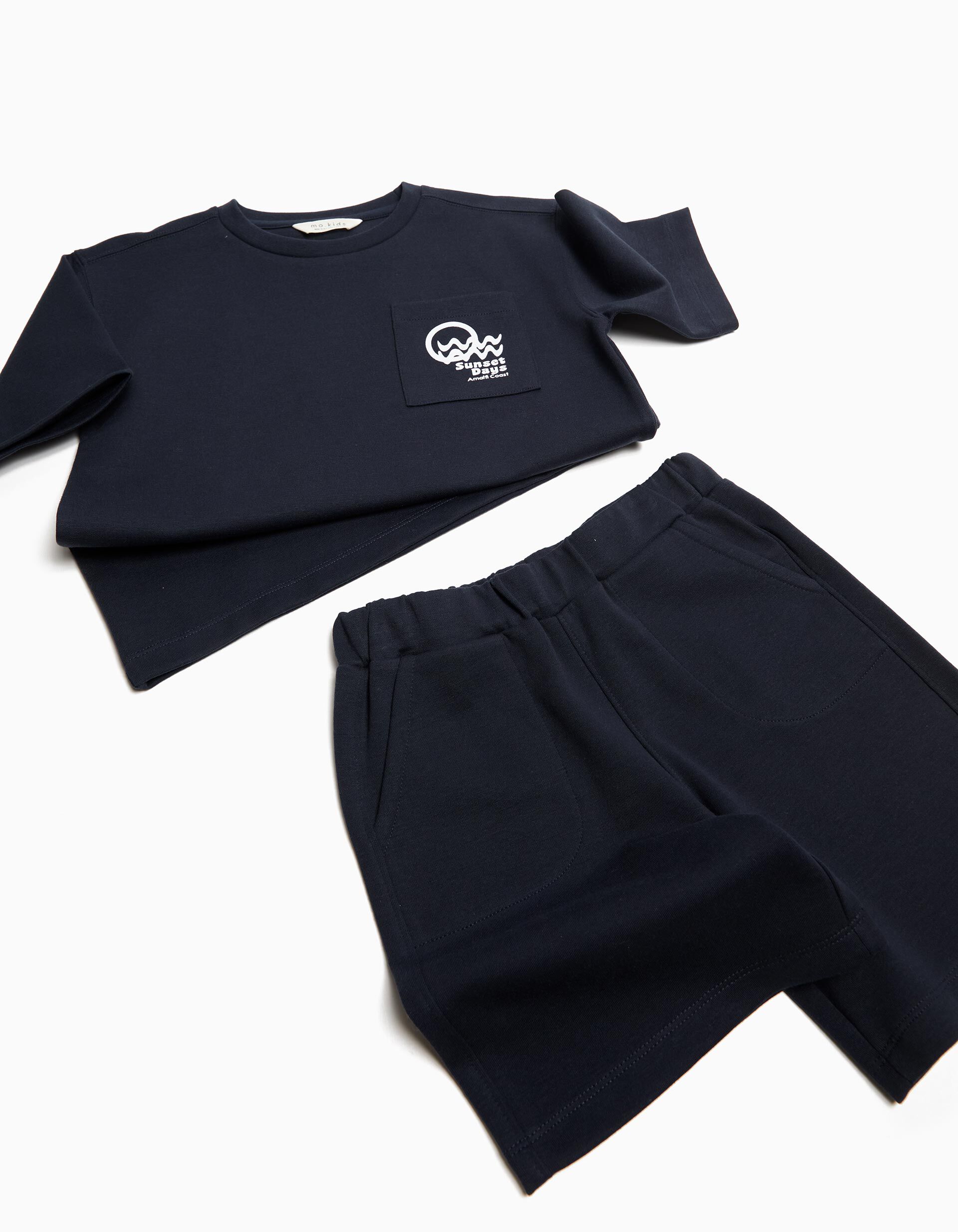 Comprar Online Conjunto T-Shirt e Cal&ccedil;&otilde;es, Menino, Azul