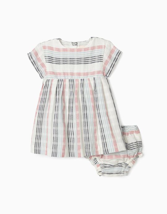 Dress + Bloomers for Baby Girls 'B&S', White