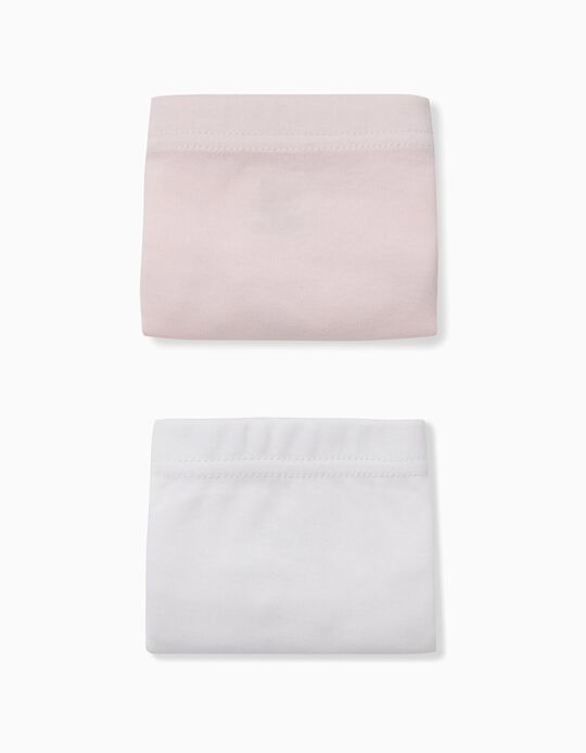 Pack 2 Cuecas Tapa-Fraldas Rosa e Branco
