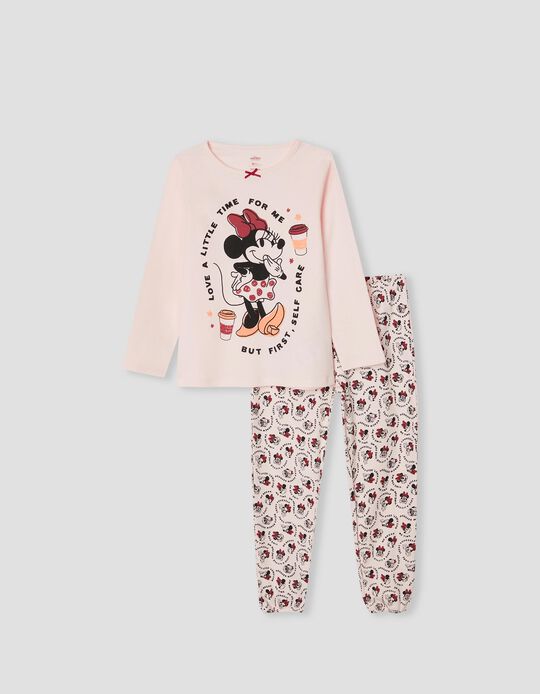 Minnie Mouse' Cotton Pyjamas, Girls, Light Pink