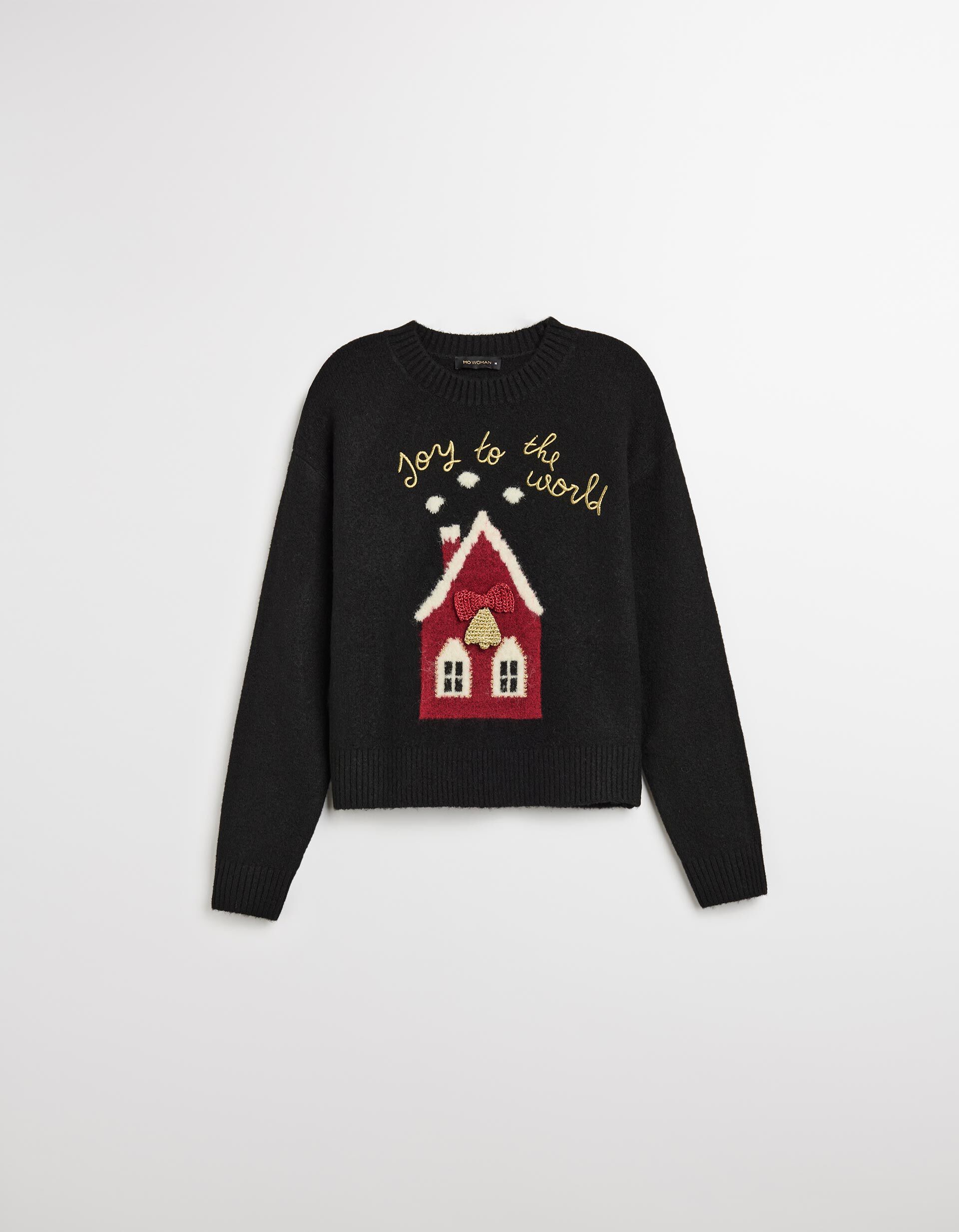 Comprar Online Camisola de Natal com L&atilde;, Mulher, Preto