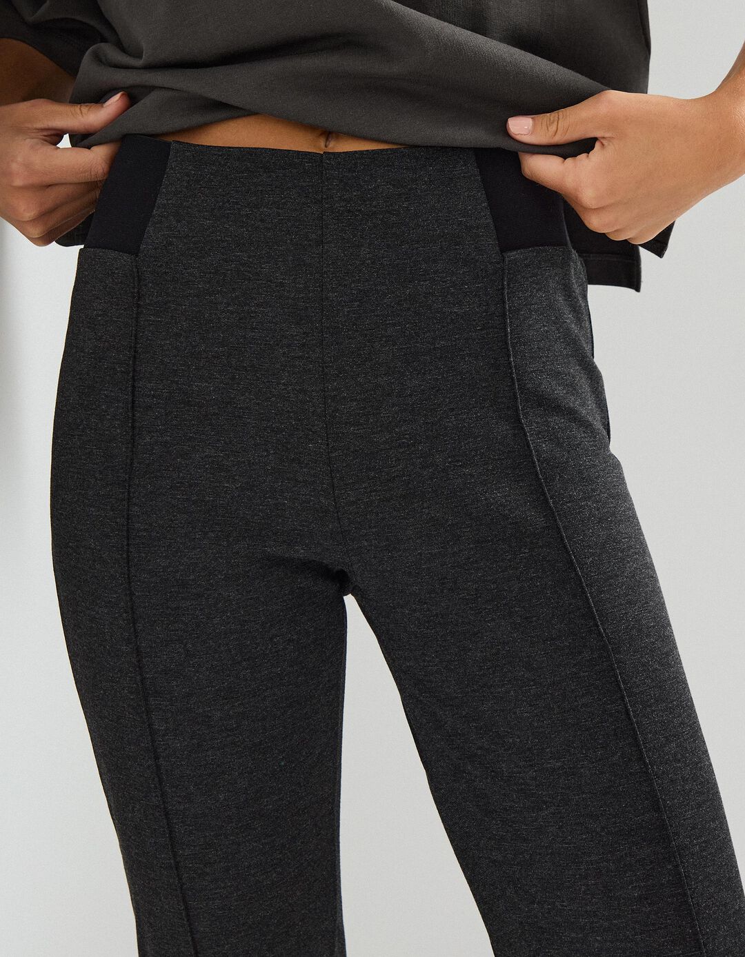 Legging Ponto Roma, Mulher, Cinzento 