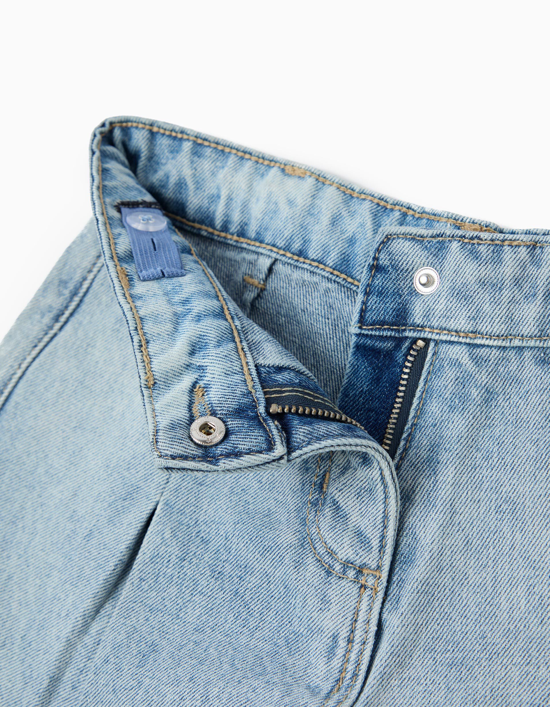 Comprar Online Saia-cal&ccedil;&atilde;o de Ganga, Menina, Azul Claro