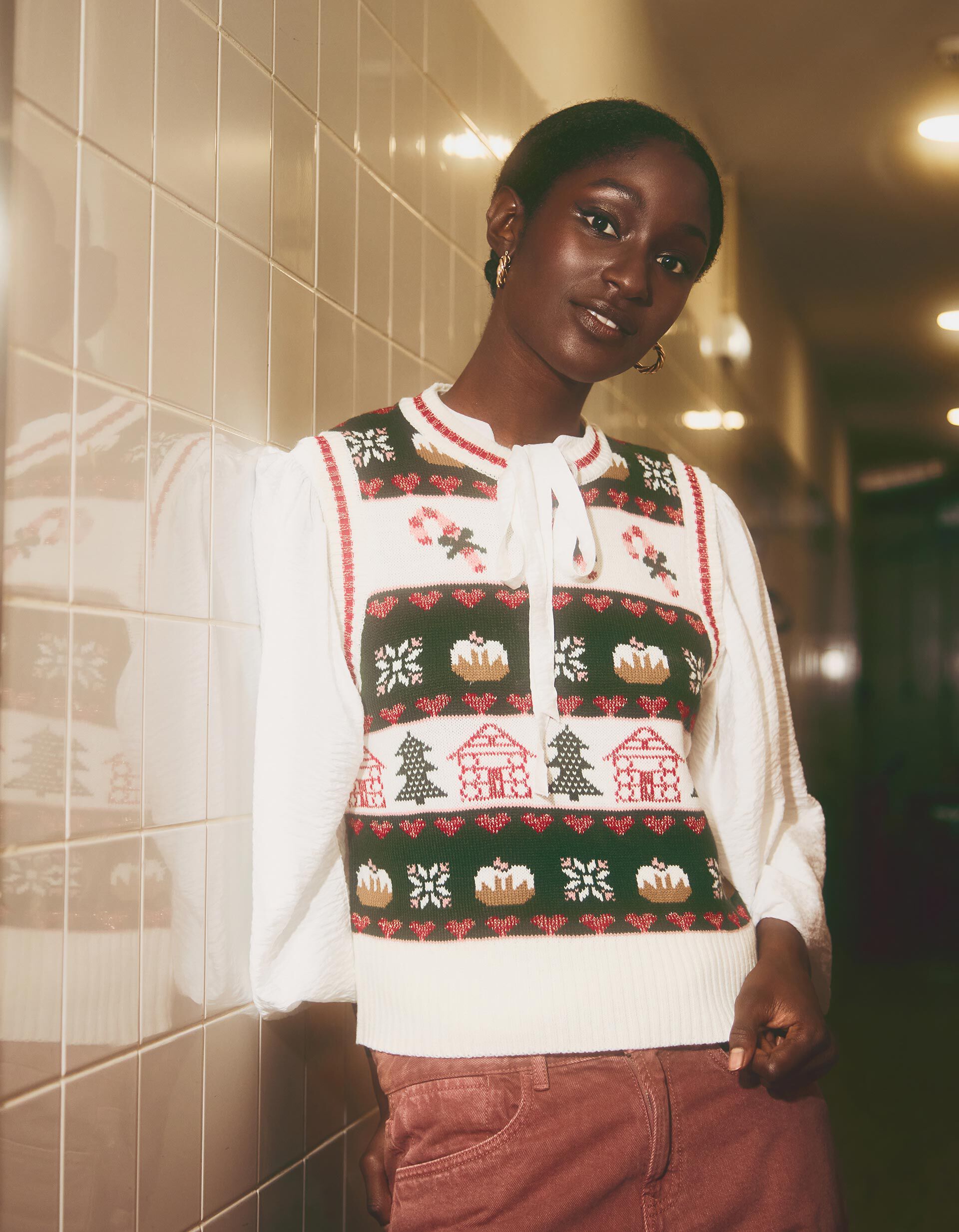 Comprar Online Colete de Malha, Mulher, Bege