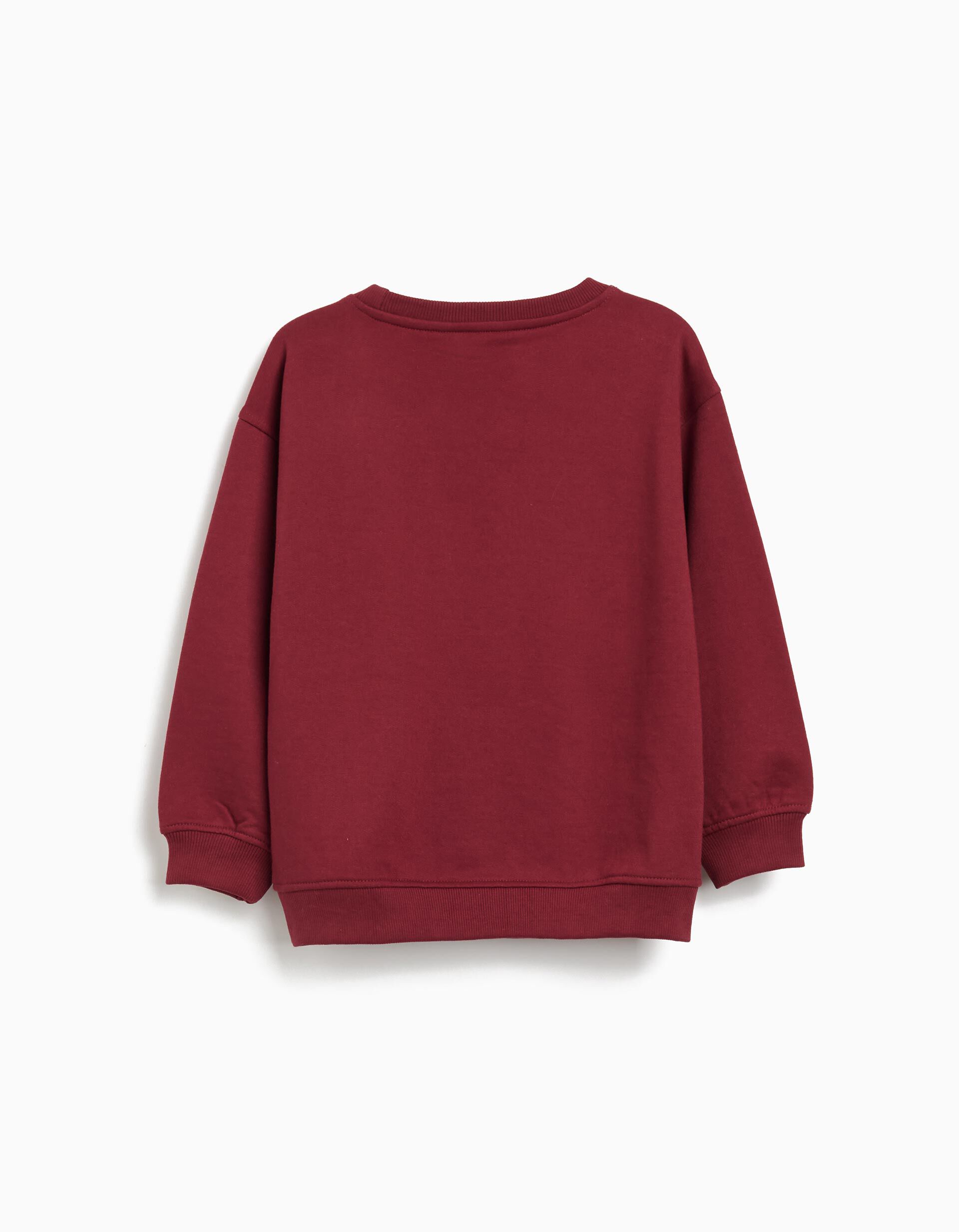 Comprar Online Sweatshirt de Felpa, Menino, Vermelho Escuro