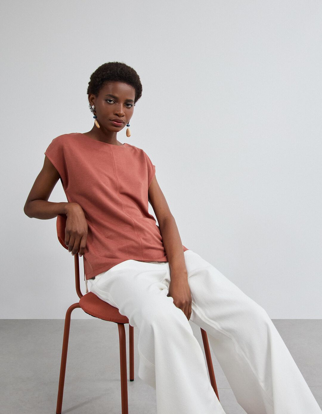 T-shirt Fluida, Mulher, Telha