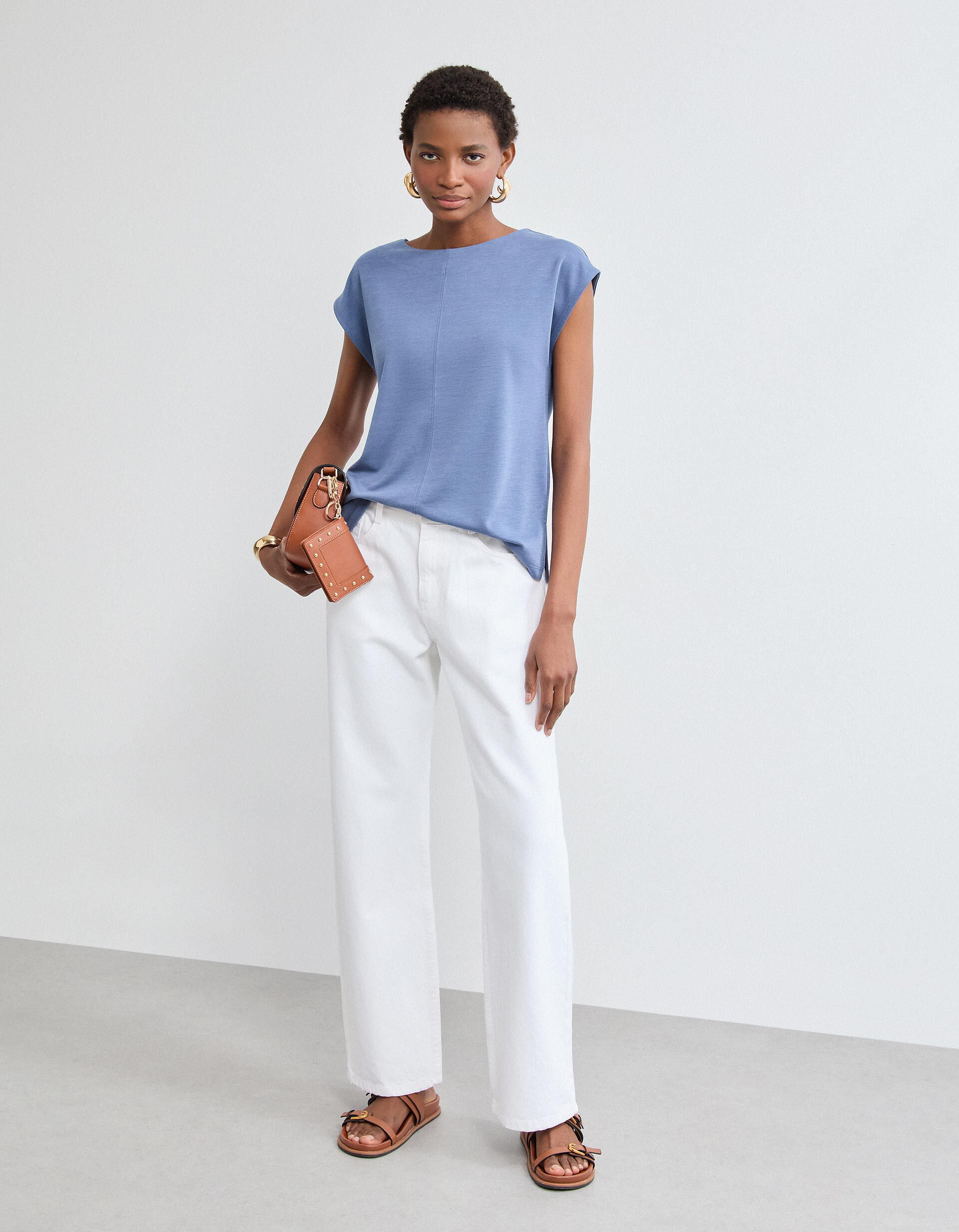 Comprar Online T-shirt, Mulher, Azul