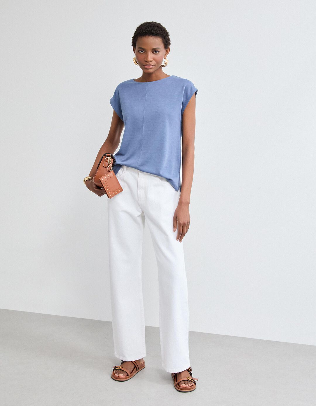 T-shirt, Mulher, Azul