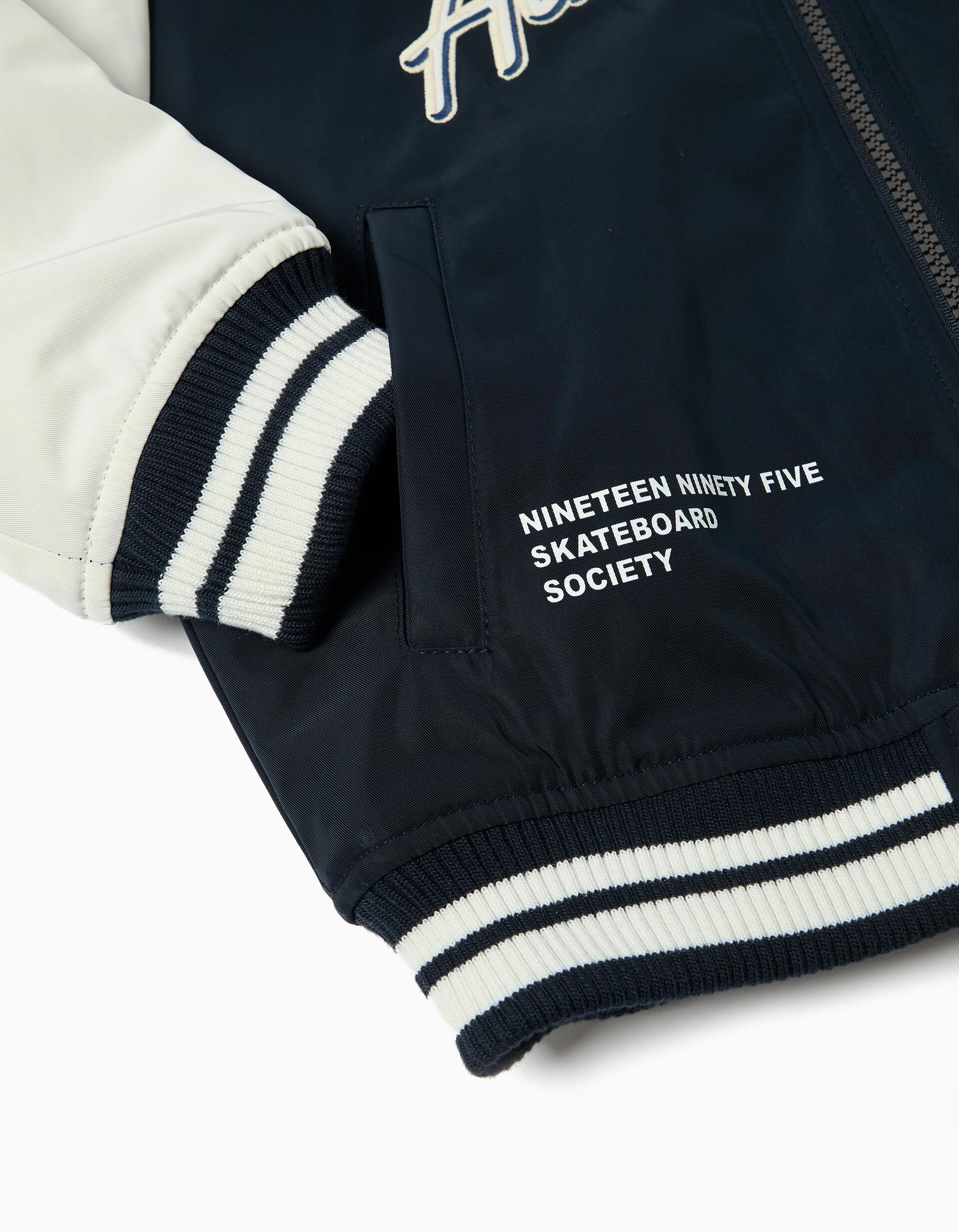 Comprar Online Casaco Bomber com Capuz, Menino, Azul Escuro