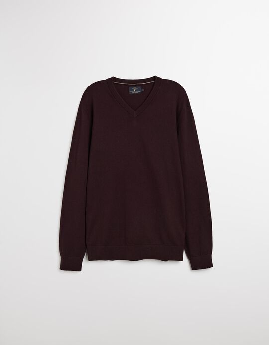 Comprar Online Camisola com Caxemira, Homem, Castanho Escuro 