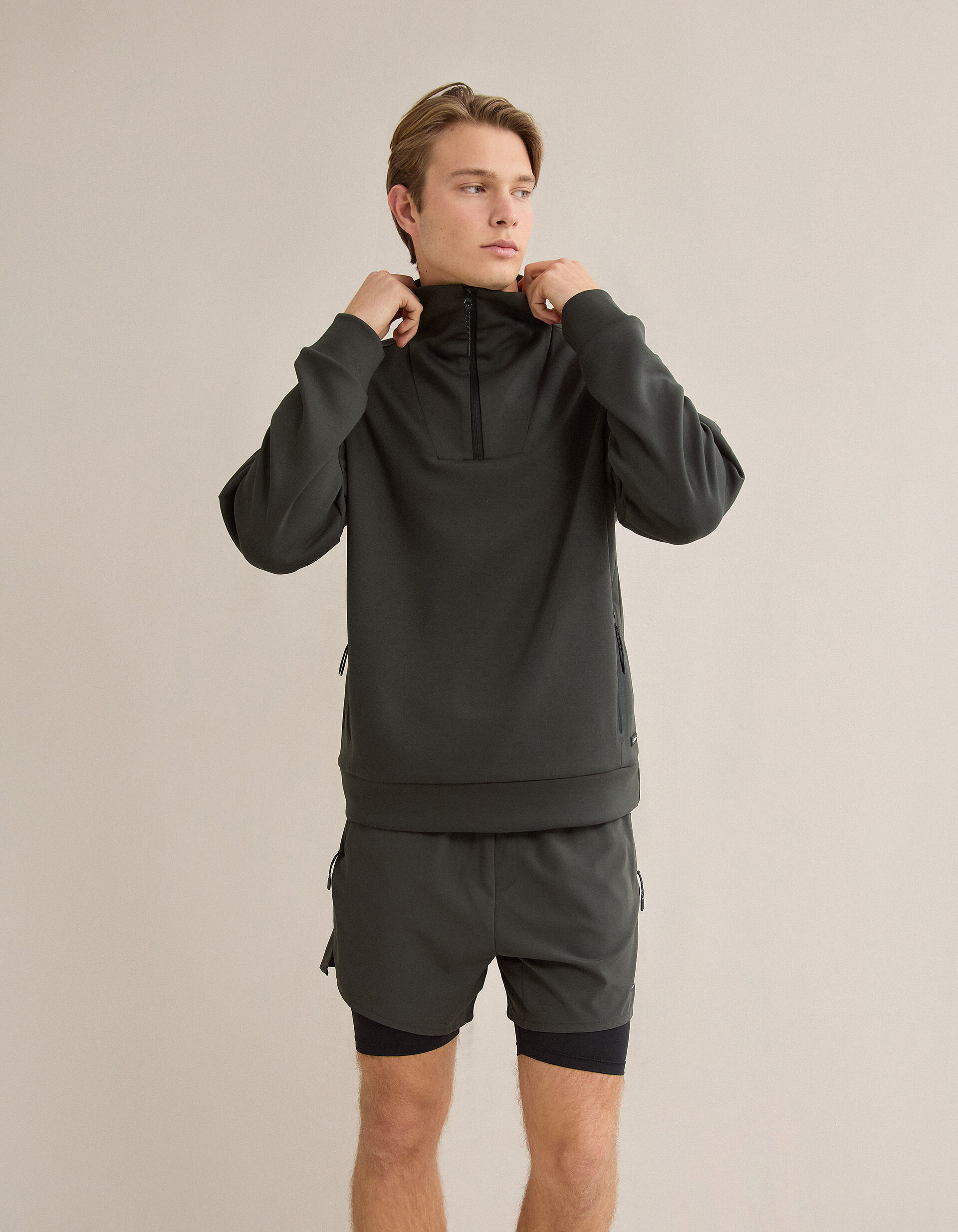 Comprar Online Sweatshirt com Fecho, Homem, Verde